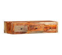 Vidaxl Table Console Murale 100x25x20 Cm Bois De Sesham Massif Marron