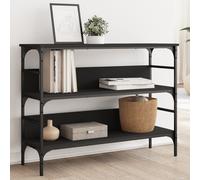 Vidaxl Table Console Noir 100x32x75 Cm Bois D'ingénierie Marron