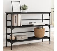Vidaxl Table Console Noir 100x32x75 Cm Bois D'ingénierie Marron