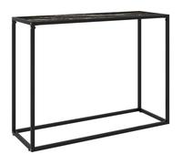 vidaXL Table console 100x35x75 cm Verre trempé Noir