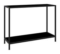vidaXL Table Console Noir 100x35x75 cm Verre trempé
