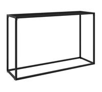 vidaXL Table console Noir, 120x35x75 cm Verre trempé