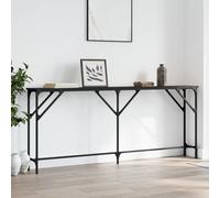 Table Console, Bout de Canapé avec Pieds Réglables, Table d'Appoint, Meuble d'Entrée Salon, Industriel, Noir Bois d'Ingénierie