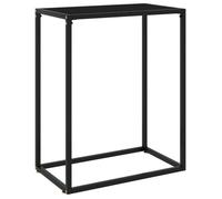 vidaXL Table console Noir 60x35x75 cm Verre trempé pour entrée/salon