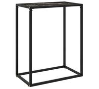 vidaXL Table console Noir 60x35x75 cm Verre trempé 322806