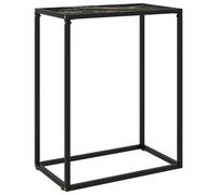 vidaXL Table console Noir 60x35x75 cm Verre trempé 322806