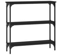 vidaXL Table console 834030 bois d'ingénierie noir 75x22,5x75 cm