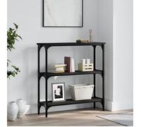 vidaXL Table console 834030 bois d'ingénierie noir 75x22,5x75 cm