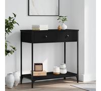 vidaXL Table console noir 75x34,5x75 cm bois d'ingénierie 834175