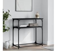 vidaXL Table console 834070 – 75 x 35,5 x 75 cm, bois d'ingénierie – Noir