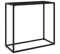 Vidaxl Table Console Noir 80x35x75 Cm Verre Trempé
