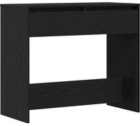 vidaXL Table console noir aspect chêne 89x41x76,5 cm Bois composite