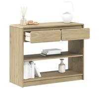 Vidaxl Table Console Sauda Chêne 89,5x36,5x73 Cm Bois De Pin Massif Multicolore