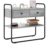 vidaXL Table Console Sonoma Gris 100 x 40 x 75 cm Bois d'ingénierie, Table Console Moderne, entrée ou Salon, pièce d'accent stylée, Rangement Pratique et Polyvalent