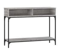 vidaXL Table console Sonoma gris 100×30,5×75 cm bois d'ingénierie avec étagère 833391 Gris G