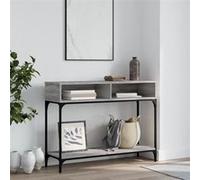 vidaXL Table console Sonoma gris 100×30,5×75 cm bois d'ingénierie avec étagère 833391 Gris G