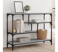 Vidaxl Table Console Sonoma Gris 100x30x75 Cm Bois D'ingénierie Marron