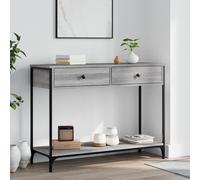 Vidaxl Table Console Sonoma Gris 100x34,5x75 Cm Bois D'ingénierie