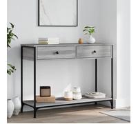 Vidaxl Table Console Sonoma Gris 100x34,5x75 Cm Bois D'ingénierie Gris