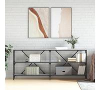 Vidaxl Table Console Sonoma Gris 180x30x75 Cm Bois D'ingénierie Et Fer Gris