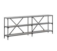 vidaXL Table console Sonoma gris 200x30x75 cm bois d'ingénierie et fer