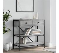 vidaXL Table console sonoma gris 75x34,5x75 cm bois d'ingénierie 833411 Gris G