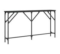 vidaXL Table Console, Table d’Appoint avec Pieds Réglables, Bout de Canapé, Meuble d'Entrée Salon, Industriel, Noir Bois d'Ingénierie