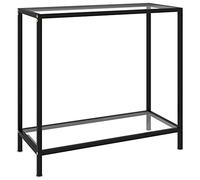 vidaXL Table Console Table d’Entrée Table de Couloir Meuble de Salon Salle de Séjour Maison Intérieur Transparent 80x35x75 cm Verre Trempé