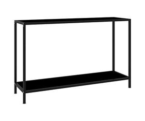 vidaXL Table Console Table d’Entrée Table de Couloir Meuble de Salon Salle de Séjour Maison Intérieur Noir 120x35x75 cm Verre Trempé