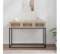 vidaXL Table Console Table d'Appoint avec 3 Tiroirs Meuble de Rangement Salle de Séjour Salon Scandinave Marron Bois 352108