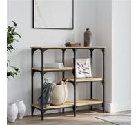 vidaXL Table console Chêne Sonoma 80x29x75 cm Bois d'ingénierie Marron