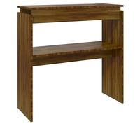 vidaXL Table Console Table d'Appoint Meuble d'Entrée Table sous Miroir Meuble de Couloir Intérieur Chêne Marron 80x30x80 cm Bois d'Ingénierie