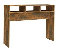 vidaXL Table Console Table d'Appoint Meuble d'Entrée Table sous Miroir Meuble de Couloir Intérieur Chêne Fumé 105x30x80 cm Bois d'Ingénierie