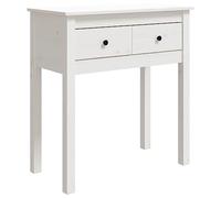 vidaXL Table console Blanc 70x35x75 cm Bois massif de pin 814610