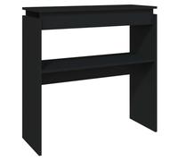 vidaXL Table Console Table de Couloir Table d'Entrée Table d'Appoint Salon Salle de Séjour Maison Intérieur Noir 80x30x80 cm Aggloméré
