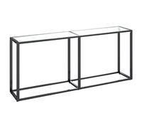 vidaXL Table Console Table de Couloir Table d'Entrée Table sous Miroir Salon Salle de Séjour Intérieur Transparent 180x35x75,5 cm Verre Trempé