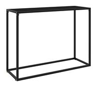 vidaXL Table Console Table de Couloir Table d'Entrée Table sous Miroir Salon Salle de Séjour Maison Intérieur Noir 100x35x75 cm Verre Trempé