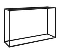 vidaXL Table Console Table de Couloir Table d'Entrée Table sous Miroir Salon Salle de Séjour Maison Intérieur Noir 120x35x75 cm Verre Trempé