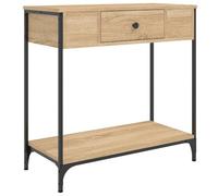 vidaXL Table Console, Table d'Entrée avec Rangement, Table de Couloir, Table d'Appoint Salon Salle de Séjour Maison Intérieur, Industriel, Chêne Sonoma Bois d'Ingénierie