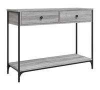 Vidaxl Table Console Sonoma Gris 100x34,5x75 Cm Bois D'ingénierie Gris
