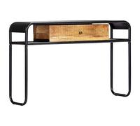 vidaXL Table Console Table d'Entrée Table de Salon Table de Couloir Intérieur Salle de Séjour Maison 1 Tiroir Bois de Manguier Massif