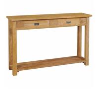 vidaXL Table console teck massif 120x30x80 cm