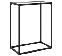 vidaXL Table console 60x35x75 cm transparente en verre trempé