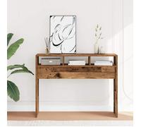 vidaXL Table console vieux bois 105x30x80 cm bois d'ingénierie, bout de canapé, table de couloir, support de couloir, table 856622