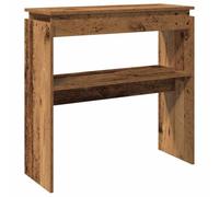 vidaXL Table console Vieux bois 80 x 30 x 80 cm en bois d'ingénierie – Marron