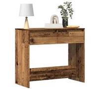 vidaXL Table console vieux bois 89x41x76,5 cm bois d'ingénierie, table d'entrée, table sous miroir, table d'appoint, armoire 856774 Marron G