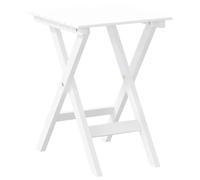 vidaXL Table d'appoint pliable blanche en bois de peuplier massif