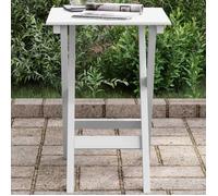 vidaXL Table d'appoint pliable blanche en bois de peuplier massif