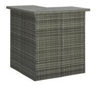 vidaXL Table d'angle de bar Gris 100x50x105 cm Résine tressée