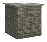 vidaXL Table d'angle de bar Gris 100x50x105 cm Résine tressée